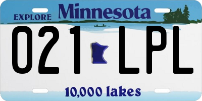 MN license plate 021LPL
