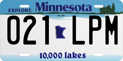 MN license plate 021LPM