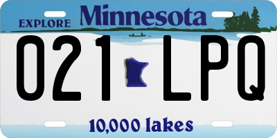 MN license plate 021LPQ