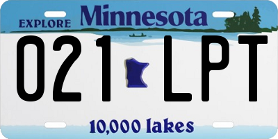 MN license plate 021LPT