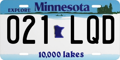 MN license plate 021LQD