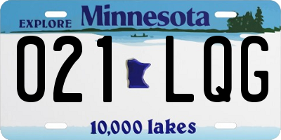 MN license plate 021LQG