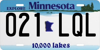 MN license plate 021LQL