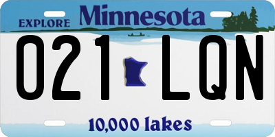 MN license plate 021LQN