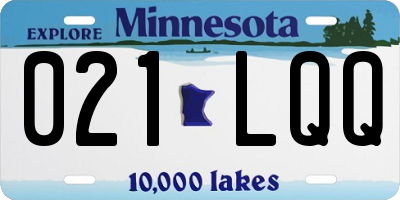 MN license plate 021LQQ