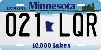 MN license plate 021LQR