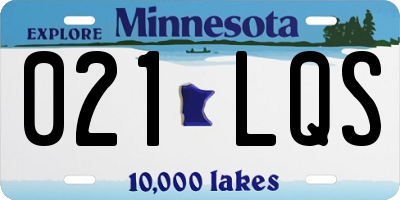 MN license plate 021LQS