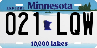 MN license plate 021LQW