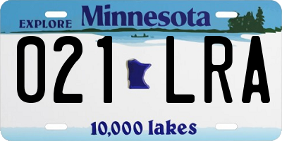 MN license plate 021LRA