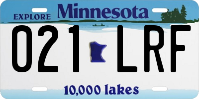 MN license plate 021LRF