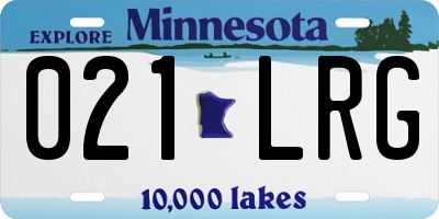 MN license plate 021LRG