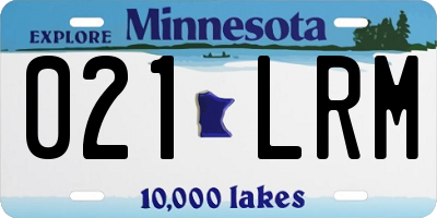 MN license plate 021LRM