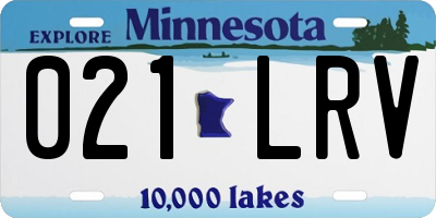 MN license plate 021LRV