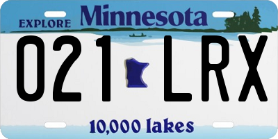 MN license plate 021LRX