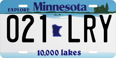 MN license plate 021LRY