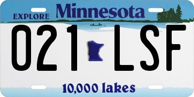 MN license plate 021LSF
