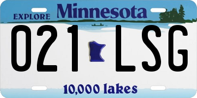 MN license plate 021LSG