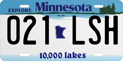 MN license plate 021LSH