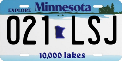 MN license plate 021LSJ