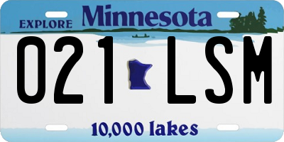 MN license plate 021LSM