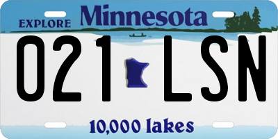 MN license plate 021LSN