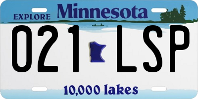 MN license plate 021LSP