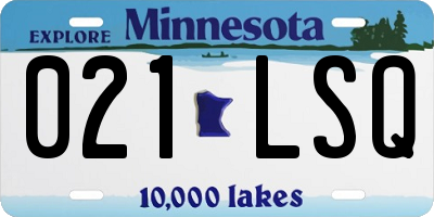 MN license plate 021LSQ