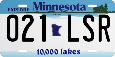 MN license plate 021LSR