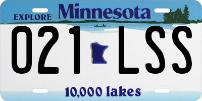 MN license plate 021LSS