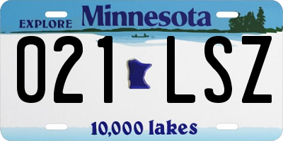 MN license plate 021LSZ