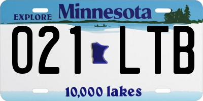 MN license plate 021LTB