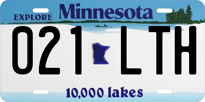 MN license plate 021LTH