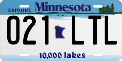 MN license plate 021LTL
