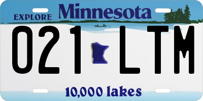 MN license plate 021LTM