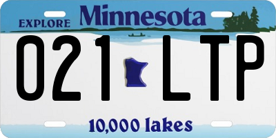 MN license plate 021LTP