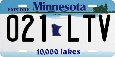 MN license plate 021LTV