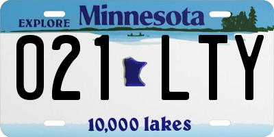 MN license plate 021LTY