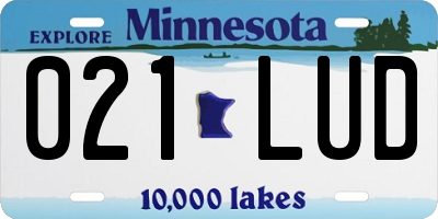 MN license plate 021LUD