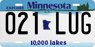 MN license plate 021LUG