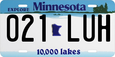 MN license plate 021LUH