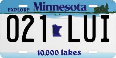MN license plate 021LUI
