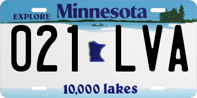 MN license plate 021LVA