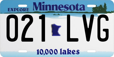 MN license plate 021LVG