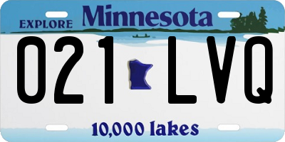 MN license plate 021LVQ