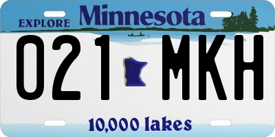 MN license plate 021MKH
