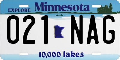 MN license plate 021NAG