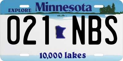 MN license plate 021NBS