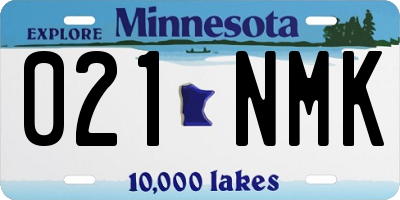MN license plate 021NMK