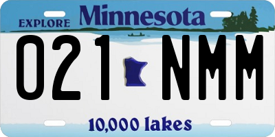 MN license plate 021NMM