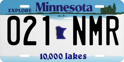 MN license plate 021NMR